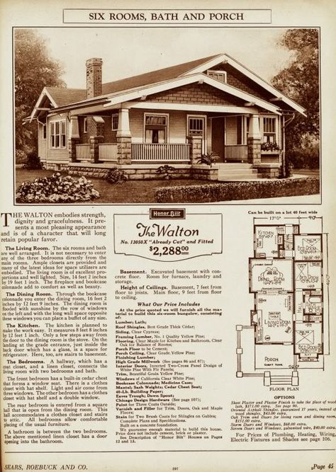 Sears Craftsman Houses, Sears House Plans, Sears House, Sears Catalog Homes, Craftsman Bungalow House Plans, Vintage Floor Plans, Craftsman Style Bungalow, Craftsman Bungalow, Sears Catalog