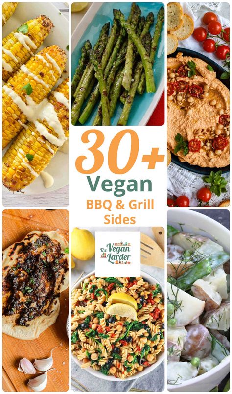 Ever needed a side dish that everyone can enjoy when grilling or BBQing? We have more than 30 fantastic vegan sides that are perfect for your outdoor cookout. From amazing salads, grilled veggies and even breads and dips! Your BBQ will be amazing! Grill Side Dishes, Barbeque Side Dishes, Bbq Spread, Vegan Grill, Vegan Cookout, Vegan Bbq Sauce, Bbq Side Dish Recipes, Summer Bbq Side Dishes, Amazing Salads