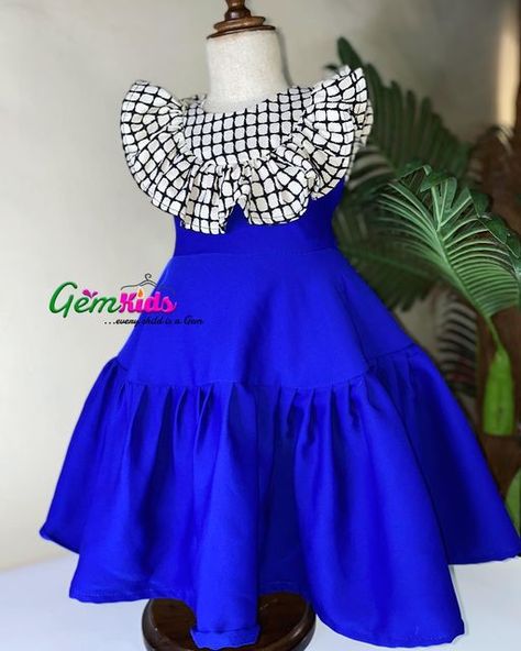 Kids African Dresses, Children Ankara Styles, Kids Ankara Styles, Mode Batik, African Kids Clothes, Ankara Styles For Kids, Fancy Short Dresses, Kids Dress Collection