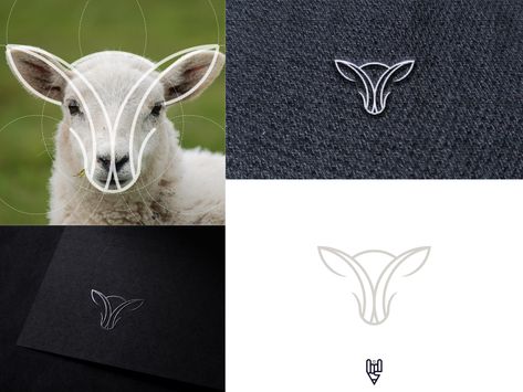 Lamb Logo Design Branding, Sheep Logo Design Ideas, Sheep Logo Design, Goat Logo Design, Cheese Boutique, Logo Sketch Design, Sheep Logo, Sheep Face, Goat Logo