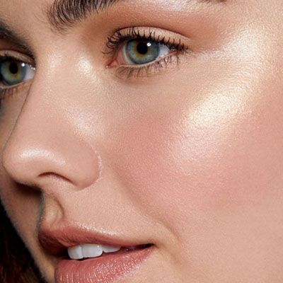 Shimmer Makeup & Cheek Highlighter | Shop All Face Shimmer Beauty Products at Glo Skin Beauty Shimmer Face Makeup, Where To Put Highlighter, Cheek Highlight, Cheeks Makeup, Too Faced Highlighter, Woman Poster, Shimmer Makeup, Barbie Makeup, Makeup Hacks