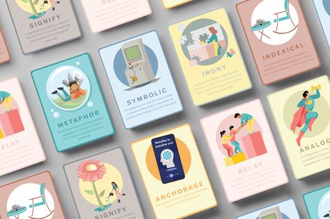 Semiotic Flashcards on Behance Flash Cards Aesthetic, Flashcard Design, Anatomy Infographic, Flash Card, All Heart, Flash Cards, Infographic Design, Media Post, Card Game