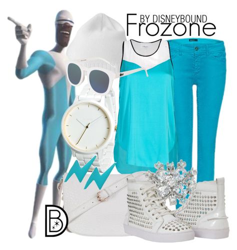 "Frozone" by leslieakay ❤ liked on Polyvore featuring Helly Hansen, Marc, Nixon, 3.1 Phillip Lim, Atmos&Here, Icz Stonez, Quay and Marc by Marc Jacobs Disneybound Couples, Disney Fashion Outfits, Disneybound Outfits, Disney Fits, Princess Inspired Outfits, Disney Women, Homecoming Week, Disney Themed Outfits, Disney Bounds