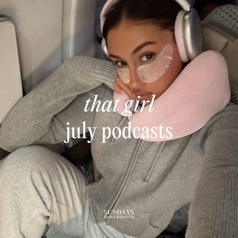 SUNDAYS Health & Wellness Club | podcasts to kickstart your july 🌸🎧 what’s your fav podcast?  cover by @lianatambini  #sundayshwc #podcasts #selfimprovement... | Instagram Podcast Shoot, Podcast Cover, Wellness Club, July 3, Health Wellness, Growth Mindset, Cover Art, Self Improvement, Health And Wellness