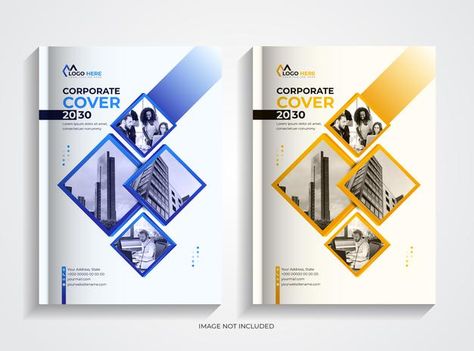 Booklet Cover Design Ideas, Creative Cover Design Ideas, Technology Book Cover Design, Cover Book Design Ideas, Handbook Cover Design, Jotter Cover Design, Freepik Templates, Business Cover Design, Corporate Book Cover Design