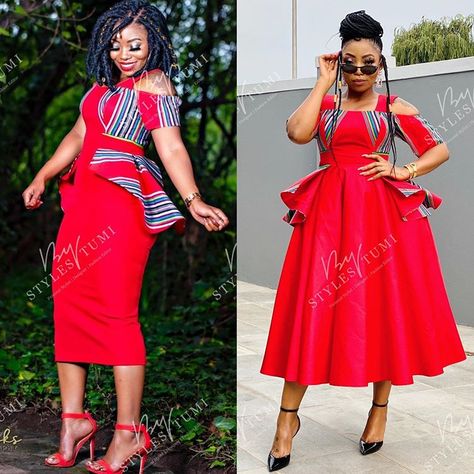 Boitumelo Buthelezi🇿🇦 on Instagram: “VENDA😍 Now available…” Pedi Attire, Venda Traditional Dresses, Venda Traditional Attire, Pedi Traditional Attire, Designed Outfits, Empress Clothing, Tailored Dresses, Red Peplum Dresses, Xhosa Attire