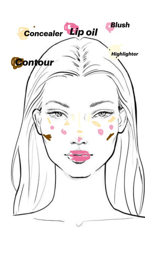 Makeup Tutorial For 10-13, Clean Girl Makeup Tutorial Drawing, Beginner Clean Makeup, Simple Makeup Tools For Beginners, Tomboy Makeup, Cleen Girl Makeup Tutorial, Makeup Drawing, Simple Makeup Tips, Subtle Makeup