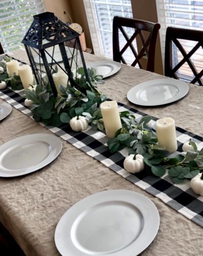 Buffalo Table Decor, Buffalo Plaid Thanksgiving Table Setting, Buffalo Plaid Dining Room Table, Christmas Table Runner Decor, Thanksgiving Table Settings Buffalo Plaid, Buffalo Table Setting, Buffalo Plaid Kitchen Table, Buffalo Plaid Fall Table Decor, Buffalo Check Table Setting