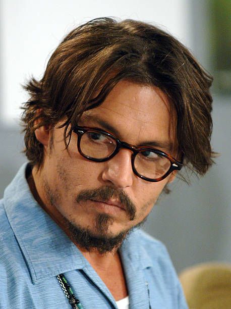 Johnny Depp Glasses, Johnny Depp Hairstyle, Johnny Depp Fans, Middle Part Hairstyles, Young Johnny Depp, Beat Generation, Toronto Film Festival, Toronto International Film Festival, Medium Length Hair Men