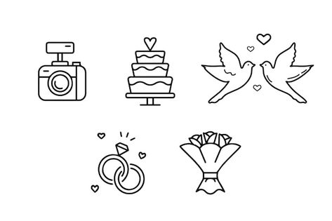 Wedding Cake Icon, Party Icon, Wedding Icon, Cake Party, Gift Inspo, Wedding Vector, Grad Party, Wedding Set, Grad Parties