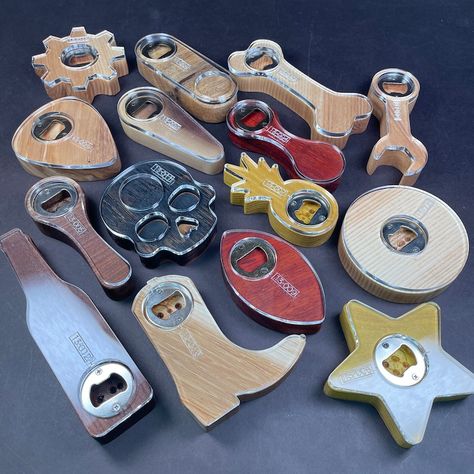 Unique Bottle Openers, Cnc Machine Projects, Spindle Sander, Cnc Table, Wood Bottle Opener, Acrylic Templates, Cnc Router Projects, Router Projects, Router Jig