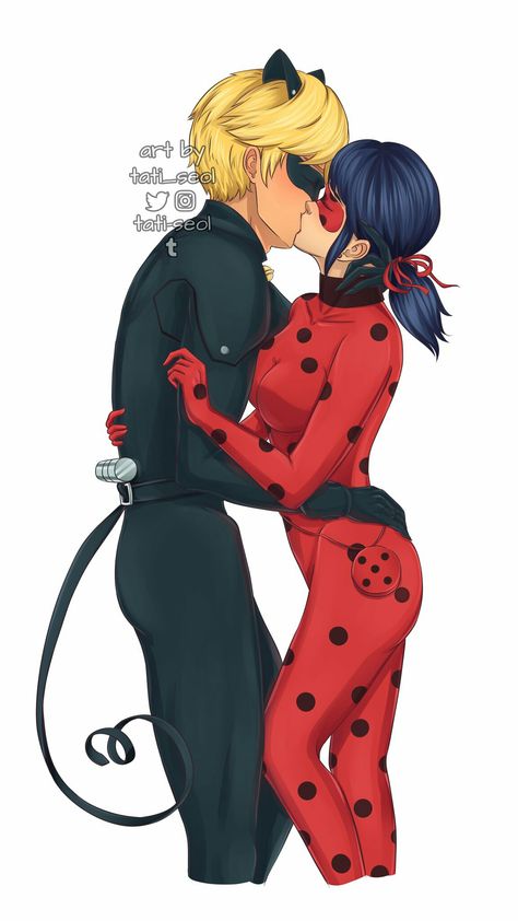 Cat Cartoon Images, Ladybug Und Cat Noir, Miraculous Ladybug Kiss, Marinette Et Adrien, Ladybug Art, Felix The Cat, Easy Drawing Tutorial, Miraculous Ladybug Oc, Miraculous Ladybug Wallpaper