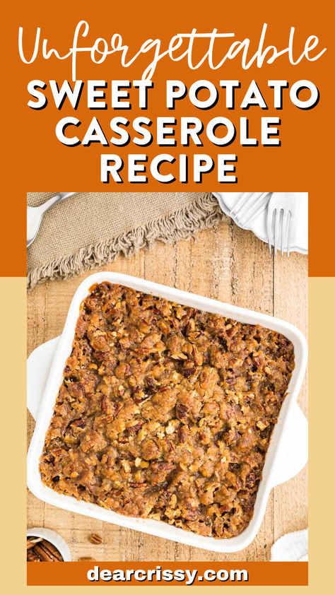 Our Unforgettable Sweet Potato Casserole Recipe features canned yams and is sure to be a family favorite. With a perfect balance of sweetness and warmth, this sweet potato casserole is a must-try for your next gathering. Learn how to make this homemade sweet potato dish that will impress your family and friends. Eggless Sweet Potato Casserole, Sweet Potato Casserole With Canned, Simple Casseroles, Canned Sweet Potato Recipes, Sweet Potato Casserole Crock Pot, Yam Casserole, Casserole Crockpot Recipes, Canned Yams, Pineapple Casserole