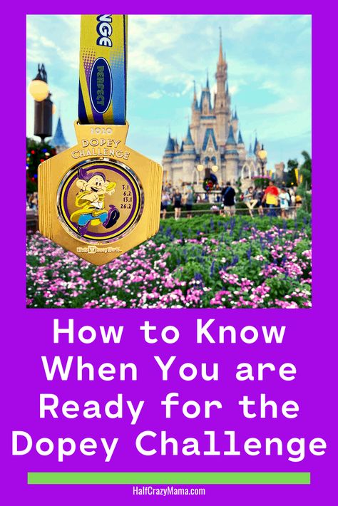 Here are some tips for knowing if you are ready for the Dopey challenge and how to train for this 5k, 10k, half marathon, and full marathon. #runDisney | runners | running for beginners Dopey Challenge Training Plan, Dopey Challenge, Walt Disney World Marathon, Running Marathon Training, Runner Problems, Running Marathon, Race Training, Cross Country Running, Running Humor