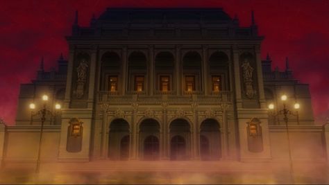 Opera Background, Mansion Entrance, Yu Gi Oh Zexal, Color Script, Fantasy Castle, Anime Background, Dark Backgrounds, Mansion, Aesthetic Anime