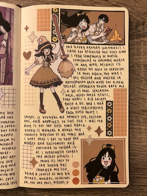 hooky journal spread Stuff To Draw When Bored, Dorian Wytte, Sketchbook Spread Ideas, Hooky Webtoon, Photo Journaling, Fire Fanart, Notebook Therapy, Draw When Bored, Sketchbook Spread