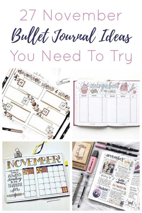 Something about the end of the year just makes bullet journals so much more enjoyable. Perhaps it is the upcoming new year that inspires better bullet journaling. Perhaps it is the impending busy holiday season. Whatever it may be, this is a great time for pulling out your favorite notebook and creating some gorgeous November bullet journal spreads. Here are some amazing cover pages to inspire you and kick off your cozy planning sessions! #novemberbulletjournal #bulletjournal #monthlyspreads November Bullet Journal Cover, November Bullet Journal, Cute Little Quotes, Bullet Journal Cover, Bullet Journal Monthly Spread, Bullet Journal Spreads, Thankful Quotes, Bullet Journal Cover Page, Bullet Journal How To Start A