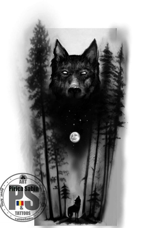 Wolf Sleeve, Wolf Tattoos Men, Wolf Tattoo Sleeve, Regnul Animal, Marvel Tattoos, Forarm Tattoos, Forest Tattoos, Forearm Sleeve Tattoos, Cat Tattoos