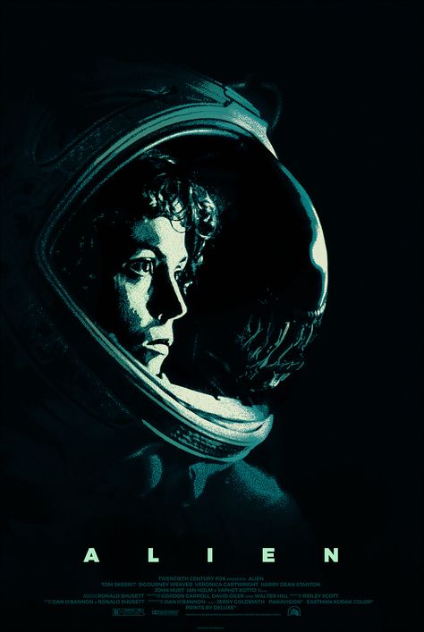 Alien on Behance Aliens Movie Art, Alien Movie Poster, Alien Movie, Sci Fi Horror Movies, Alien 1979, Alien Artwork, Art Alien, Arte Alien, Best Movie Posters