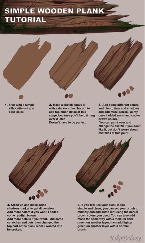 Digital Art Software, Concept Art Tutorial, Digital Painting Techniques, Seni Dan Kraf, Digital Art Beginner, Soyut Sanat Tabloları, Digital Painting Tutorials, Wooden Planks, Art Practice