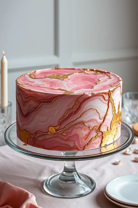 Explore 27 beautiful pink and gold cakes, highlighting stunning designs like a rose gold geode cake, perfect for weddings and celebrations. Pink And Gold Cake Ideas, Pink And Gold Cakes, Gold Cake Ideas, Geode Cakes, Goofy Cake, Pink And Gold Cake, Gold Cakes, Cake Styles, Geode Wedding