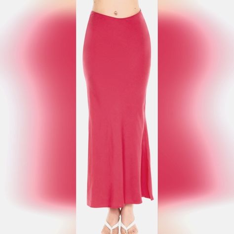 A Woven Maxi Skirt Featuring A Mid-Rise Waist And Mermaid Silhouette. Hot Pink Xs Bundle For Shipping Savings! Offers/Counter-Offers Welcome Black Lace Maxi Skirt, Mermaid Maxi Skirt, Grey Maxi Skirts, Long Wrap Skirt, Mesh Maxi Skirt, Floral Print Maxi Skirt, Skirt Top Set, Ruched Midi Skirt, Blue Maxi Skirt