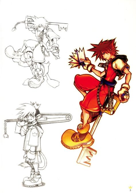 Square Enix Concept Art, Sora Kingdom Hearts Concept Art, Sora Concept Art, Kingdom Hearts 2 Sora, Kingdom Hearts Artwork, Kingdom Hearts Concept Art, Kh Tattoo, Nomura Art, Motion Drawing