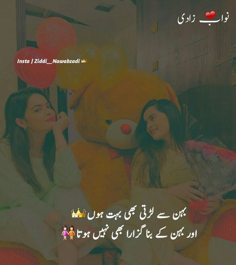 Sister Birthday Quotes In Urdu, Poetry For Sister, Sister Poetry, Chemistry Basics, Sister Love Quotes, Hd Flowers, Sisters Quotes, Sister Birthday Quotes, Funny Quotes In Urdu