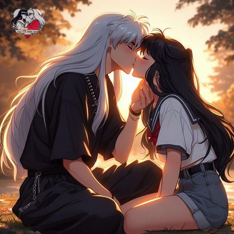 Rakan League Of Legends, Inuyasha Love, Seshomaru Y Rin, Inuyasha Fan Art, Kagome And Inuyasha, Romantic Anime Couples, Manga Love, Anime Couples Manga, Fanarts Anime