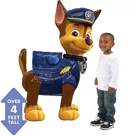 Chase Balloon - PAW Patrol Giant Gliding Paw Patrol Party Supplies, Paw Patrol Balloons, Paw Patrol Chase, Chase Paw Patrol, Paw Patrol Birthday Party, Patrol Party, Paw Patrol Nickelodeon, Large Balloons, Paw Patrol Party