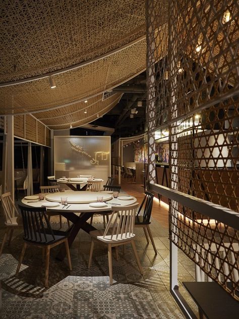 Gallery of Inbetween A Thai Street / J.C. Architecture - 20 Thai Interior Design, Thai Decor, Hotel Lobby Design, Thai Design, Cafe Concept, Bar Design Awards, Brick Architecture, Restaurant Lounge, Thai Restaurant