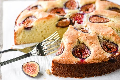 Almond Fig Cake Whipped Yogurt, The View From Great Island, Fig Cake, Butterscotch Pudding, Full Fat Yogurt, Fig Recipes, Sweet Coffee, Gluten Free Cake, Dried Figs