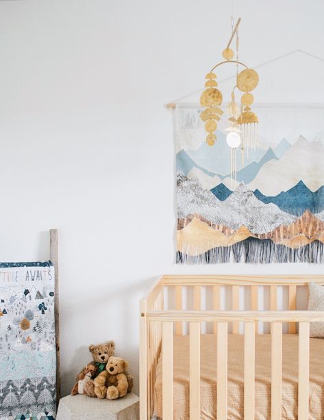 Small Business Gift Guide 2018 – Nest Out West Light Wood Crib, Dark Wood Dresser, Gold Crib, Gender Neutral Nursery Design, Nursery Design Neutral, Neutral Kids Room, Wood Crib, Simple Nursery, Baby Nursery Neutral