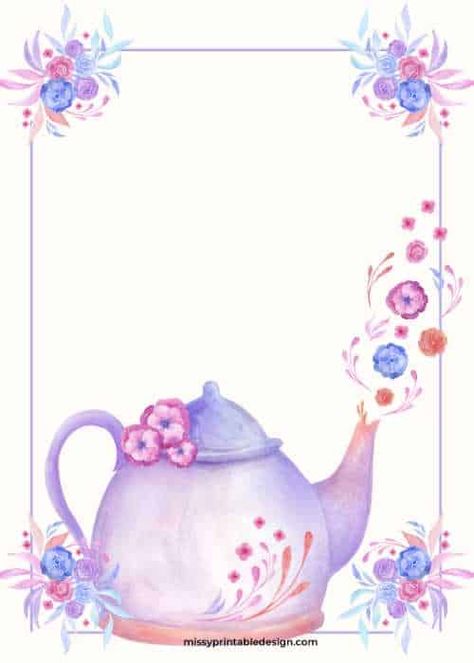 Printable Tea Party Invitations - MissyPrintableDesign Hosting A Tea Party, Cute Invitations, Make Your Own Invitations, Lovely Lines, Spring Tea Party, Online Party Invitations, Tea Party Invitations, Free Printable Invitations, Tea Party Garden