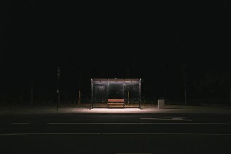 Bus Stop Photography, Bus Stop At Night, Bus At Night, Altered Images, Unique Photography, Studio Setup, Camera Settings, Bus Stop, Photography Techniques