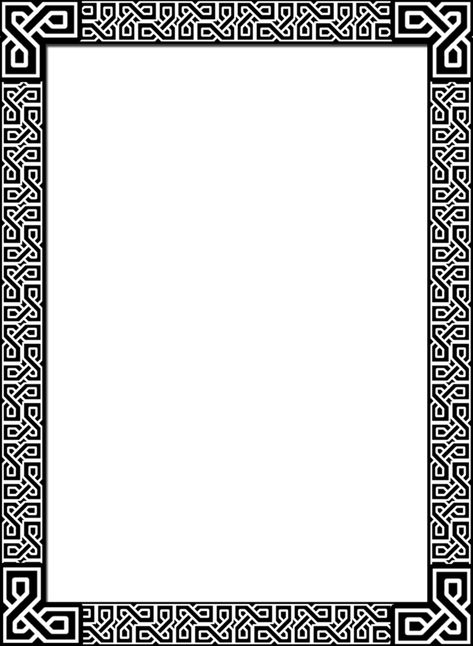 Corner Border Designs, Celtic Borders, Celtic Knot Border, Rat Silhouette, Celtic Border, Corner Border, Colored Pencil Art Projects, Cool Images, Text Borders