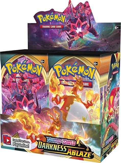 Amazon.com: Pokémon TCG: Sword & Shield Darkness Ablaze Booster Box, Multi (174-81712), Third Party, Booster Display : Everything Else Powerful Pokemon, Trading Card Game, Pokemon Trading Card Game, Pokemon Trading Card, Team Rocket, Pokémon Tcg, Collectible Cards, Play Online, Trading Cards Game