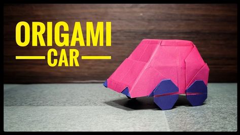 Car Origami, Origami Car, Origami Toys, Origami Step By Step, Origami Tutorial, Paper Craft, Origami, Step By Step, To Create