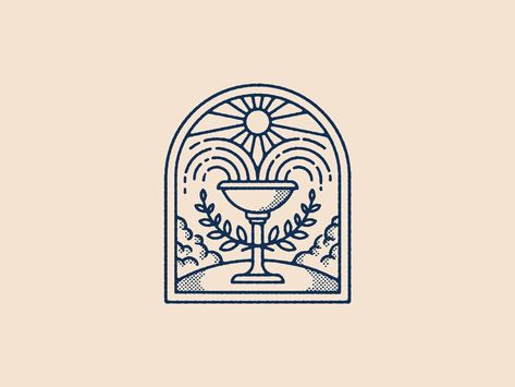 Fountain Tattoo Simple, Fountain Tattoo, Greek Moodboard, Fountain Logo, Fountain Illustration, Fountain Drawing, Vase Logo, Resort Branding, Hotel And Resort