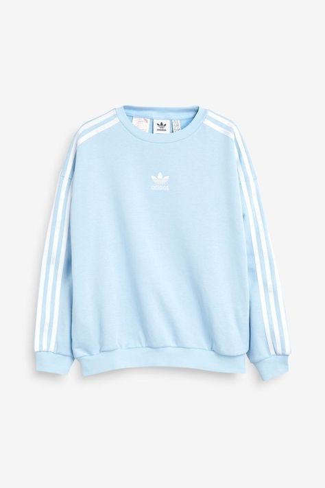 Adidas Jumper, Looks Adidas, Crew Neck Sweaters, Cute Jumpers, Girl Sweat, Jumper Outfit, Adidas Sweater, Cute Lazy Outfits, Adidas Girl