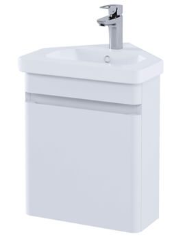 White Vanity Unit, Corner Bathroom Vanity, Corner Vanity Unit, Corner Bathroom, Corner Vanity, Wood Sink, Compact Bathroom, Inset Basin, Basin Vanity Unit