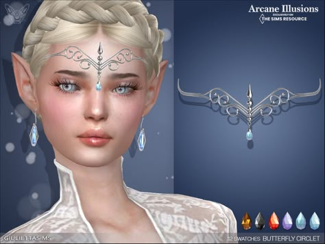 Sims 4 Head Piece, Sims 4 Elven Cc, Sims 4 Arcane, Sims Vampire, Ts4 Accessories, Sims Poses, Sims Medieval, The Sims 4 Skin, Sims 4 Studio