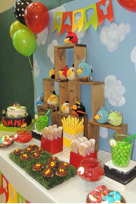 Angry Birds Birthday Party Ideas | Photo 6 of 12 | Catch My Party Angry Birds Birthday Party Ideas, Bird Theme Parties, Angry Birds Birthday Party, Birds Birthday Party, Angry Birds Birthday, Bird Birthday Parties, Angry Birds Cake, Angry Birds Party, Bird Party