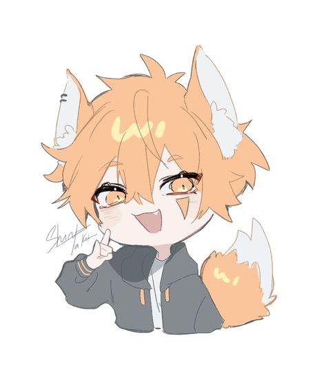 Anime Fox Boy, Men With Cats, Fox Boy, Boy Drawing, Cat Boys, Fox Art, Cute Fox, Boy Art, Cute Anime Character