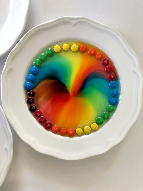 M&M colors. Is it Edible candy science or rainbow art? It's a little of both. This Skittles Rainbow Experiment gets an overhaul when you add additional candies and see how they react to water. Such a fun lesson on color mixing. Find the printable sorting worksheet at Parties With A Cause. #homeschool #candyscience #scienceworksheet #summercamp Skittles Rainbow Experiment, Skittles Rainbow, Candy Science Experiments, Edible Science, Sorting Worksheet, Rainbow Experiment, Homemade Gummy Bears, Candy Science, Edible Candy