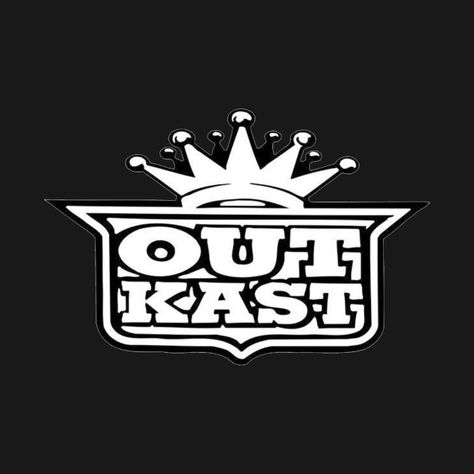 Check out this awesome 'Outkast' design on @TeePublic! Outkast Logo, Outkast Lyrics, Identity Poster, Hip Hop Logo, 90s Logos, Print Outs, Name Logo, Cricut Ideas, Shirt Ideas