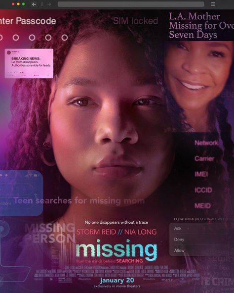 Missing Movie, Miss Mom, Storm Reid, Nia Long, Movie Plot, Thriller Movie, Mystery Thriller, Latest Movies, Movie Night