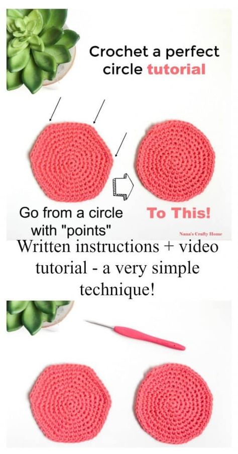 How To Crochet A Round Circle, How To Crochet A Perfect Circle, Crochet Circle Pattern Diagram, Crochet Perfect Circle, Crochet A Circle, Amigurumi Tips, Crochet Circle Pattern, Different Crochet Stitches, Crochet Classes