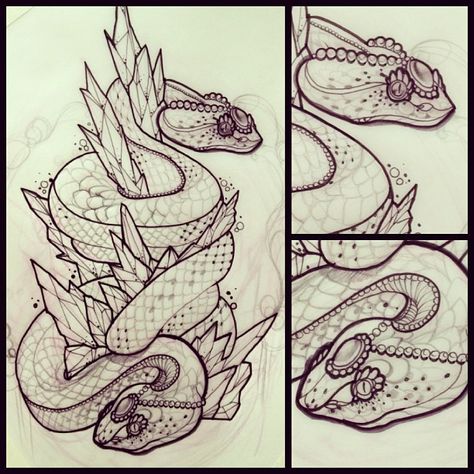 Miss Juliet Tattoos — Can’t wait to do this lil one #snake #eyelashsnake Crystals Tattoo, Japanese Gods, Crystal Tattoo, Spooky Tattoos, Snake Art, Classic Tattoo, Black Tattoo, New School Tattoo, Head Tattoos