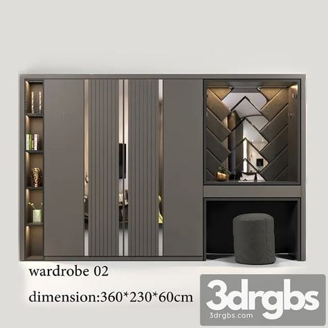 Download Link: https://3ds-max.org/furniture/wardrobe-display-cabinets/wardrobe02-3dsmax-download/ Latest Wardrobe Designs, Wardrobe Display, Modern Wardrobe Design, Wardrobe Aesthetic, Wardrobe Design Modern, Bedroom Wardrobe Design, Bedroom Cupboard, Modern Cupboard Design, Wardrobe Door Designs